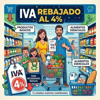 Reducción del IVA al 4% en Productos Básicos | Alivio Familiar | Concordia | HACIENDA